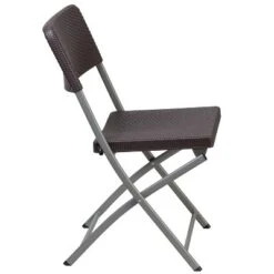 Flash Furniture 2 Pack HERCULES Series Brown Rattan Plastic Folding Chair With Gray Frame 11 Flash Furniture 2 Pack HERCULES Series Brown Rattan Plastic Folding Chair With Gray Frame -Flash Furniture GUEST e6d692a2 f1ac 47ba b190 52d7b9cb756a