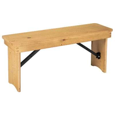 Flash Furniture HERCULES Series 40" X 12" Solid Pine Folding Farm Bench 15 Flash Furniture HERCULES Series 40" X 12" Solid Pine Folding Farm Bench - Image 15