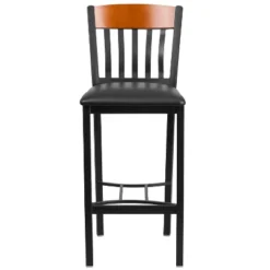 Flash Furniture Vertical Back Metal And Wood Restaurant Barstool With Vinyl Seat -Flash Furniture GUEST e7171422 dc0c 400c 9bd1 75b88c42bb62