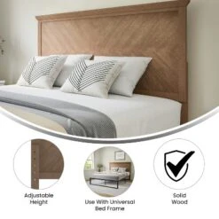 Flash Furniture Fiona Herring Bone Wooden Adjustable Headboard For Universal Metal Bed Frames 12 Flash Furniture Fiona Herring Bone Wooden Adjustable Headboard For Universal Metal Bed Frames -Flash Furniture GUEST e7c61e8c 46ca 4300 ae76 1751077bd96c