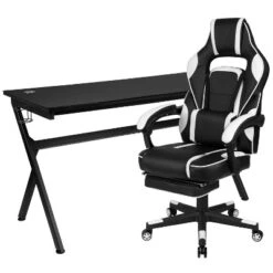 Flash Furniture Gaming Desk With Cup Holder/Headphone Hook/Removable Mousepad Top & Reclining Back/Arms Gaming Chair With Footrest 30 Flash Furniture Gaming Desk With Cup Holder/Headphone Hook/Removable Mousepad Top & Reclining Back/Arms Gaming Chair With Footrest -Flash Furniture GUEST e83372ce 1d7b 4bba b0a1 0286982c596f