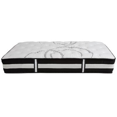 Flash Furniture 14 Inch Metal Platform Bed Frame With 12 Inch Pocket Spring Mattress In A Box And 2 Inch Cool Gel Memory Foam Topper 12 Flash Furniture 14 Inch Metal Platform Bed Frame With 12 Inch Pocket Spring Mattress In A Box And 2 Inch Cool Gel Memory Foam Topper - Image 12