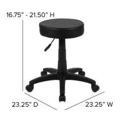Flash Furniture Black Adjustable Doctors Stool On Wheels With Ergonomic Molded Seat 11 Flash Furniture Black Adjustable Doctors Stool On Wheels With Ergonomic Molded Seat -Flash Furniture GUEST e9e7ca19 a80f 40b4 9ff5 c0dccb2d79f0
