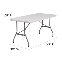 Flash Furniture 5-Foot Granite White Plastic Folding Table 5 Flash Furniture 5-Foot Granite White Plastic Folding Table -Flash Furniture GUEST ea277bc8 eb41 4ca5 a695 3069a2d1b6f4