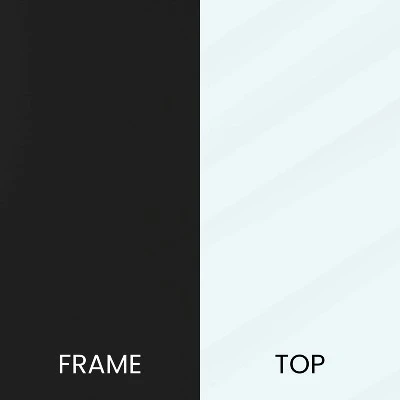 Flash Furniture Greenwich Collection End Table - Modern Clear Glass Accent Table With Crisscross Matte Black Frame 9 Flash Furniture Greenwich Collection End Table - Modern Clear Glass Accent Table With Crisscross Matte Black Frame - Image 9