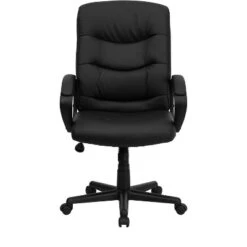 Mid-Back LeatherSoft Executive Swivel Office Chair With Three Line Horizontal Stitch Back And Arms Black - Flash Furniture 5 Mid-Back LeatherSoft Executive Swivel Office Chair With Three Line Horizontal Stitch Back And Arms Black - Flash Furniture -Flash Furniture GUEST eb7c677a 73f2 4b0b bfd5 40cd135fadac