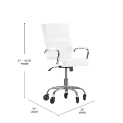 Flash Furniture Camilia Mid-Back Executive Swivel Office Chair With Arms, And Transparent Roller Wheels 17 Flash Furniture Camilia Mid-Back Executive Swivel Office Chair With Arms, And Transparent Roller Wheels -Flash Furniture GUEST eb8f2b7e 7fce 4272 bff6 31ab172ba083