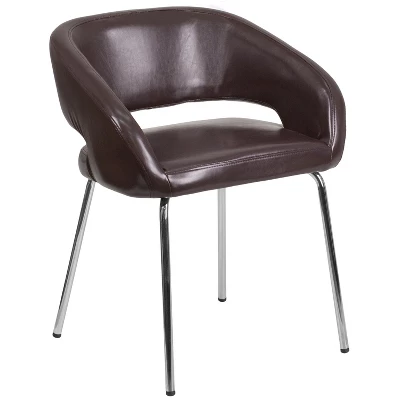 Flash Furniture Fusion Series Contemporary LeatherSoft Side Reception Chair With Chrome Legs 12 Flash Furniture Fusion Series Contemporary LeatherSoft Side Reception Chair With Chrome Legs - Image 12