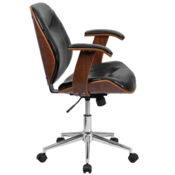 Flash Furniture Tansia Mid-Back Black LeatherSoft Executive Ergonomic Wood Swivel Office Chair With Arms 15 Flash Furniture Tansia Mid-Back Black LeatherSoft Executive Ergonomic Wood Swivel Office Chair With Arms -Flash Furniture GUEST ecfecfd7 e997 44cb b989 cd17c3519a93