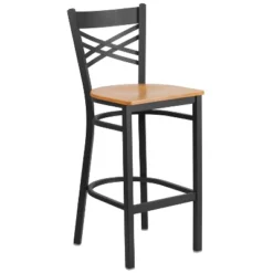 Flash Furniture Black ''X'' Back Metal Restaurant Barstool 23 Flash Furniture Black ''X'' Back Metal Restaurant Barstool -Flash Furniture GUEST ed20e188 666b 43c3 8574 832351704fe7