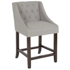 Flash Furniture Carmel Series 24" High Transitional Tufted Walnut Counter Height Stool With Accent Nail Trim 21 Flash Furniture Carmel Series 24" High Transitional Tufted Walnut Counter Height Stool With Accent Nail Trim -Flash Furniture GUEST ed5e3489 d044 483c abf5 b6f0b4bc7fb9