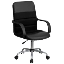 Swivel Task Chair Black Leather/Mesh - Flash Furniture 17 Swivel Task Chair Black Leather/Mesh - Flash Furniture -Flash Furniture GUEST ed9d9dcc 50c2 42bc a38a 005ce7adc1d2