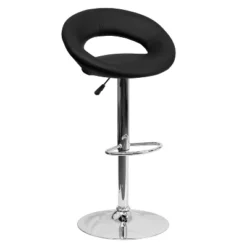 Flash Furniture Contemporary Vinyl Rounded Orbit-Style Back Adjustable Height Barstool With Chrome Base 29 Flash Furniture Contemporary Vinyl Rounded Orbit-Style Back Adjustable Height Barstool With Chrome Base -Flash Furniture GUEST ef5e8aaf e9e3 40f7 9acb 6e52291be492