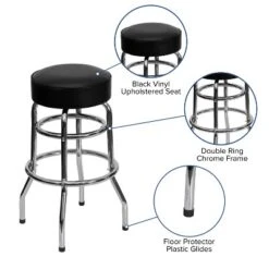 Flash Furniture Double Ring Chrome Barstool 15 Flash Furniture Double Ring Chrome Barstool -Flash Furniture GUEST efc55d61 2323 4bd9 badc 8cb70191d6df