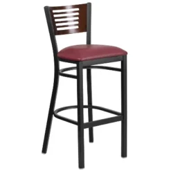 Flash Furniture Black Decorative Slat Back Metal Restaurant Barstool 21 Flash Furniture Black Decorative Slat Back Metal Restaurant Barstool -Flash Furniture GUEST f04d2ba4 a6ba 40c3 bf80 ba9698fb98c2