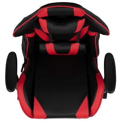 Flash Furniture X30 Gaming Chair Racing Office Ergonomic Computer Chair With Fully Reclining Back And Slide-Out Footrest In Red LeatherSoft 8 Flash Furniture X30 Gaming Chair Racing Office Ergonomic Computer Chair With Fully Reclining Back And Slide-Out Footrest In Red LeatherSoft - Image 8