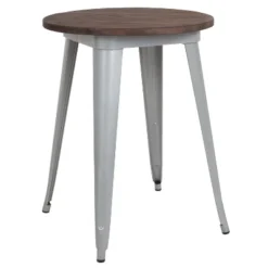 Flash Furniture 24" Round Metal Indoor Table With Rustic Wood Top 9 Flash Furniture 24" Round Metal Indoor Table With Rustic Wood Top -Flash Furniture GUEST f20f342c e956 4c9f 84d6 f5056111d6ef