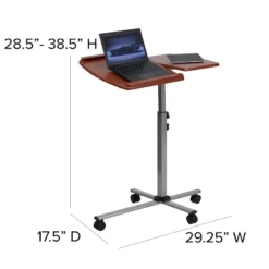 Angle And Height Adjustable Mobile Laptop Computer Table Cherry Top - Flash Furniture 6 Angle And Height Adjustable Mobile Laptop Computer Table Cherry Top - Flash Furniture -Flash Furniture GUEST f2b24e56 d195 4149 b466 bc7628074401
