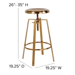 Flash Furniture Toledo Industrial Style Barstool With Swivel Lift Adjustable Height Seat 14 Flash Furniture Toledo Industrial Style Barstool With Swivel Lift Adjustable Height Seat -Flash Furniture GUEST f53d317b 69dc 4304 b517 046b4ba7c87b