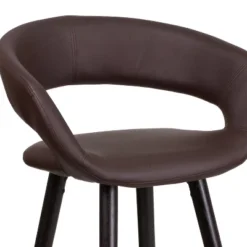 Flash Furniture Brynn Series 24'' High Contemporary Vinyl Rounded Back Counter Height Stool With Cappuccino Wood Frame 15 Flash Furniture Brynn Series 24'' High Contemporary Vinyl Rounded Back Counter Height Stool With Cappuccino Wood Frame -Flash Furniture GUEST f5b69d3f 9616 401b afcd 79d369baf50e
