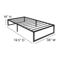 Flash Furniture 14 Inch Metal Platform Bed Frame With 12 Inch Pocket Spring Mattress In A Box And 2 Inch Cool Gel Memory Foam Topper 24 Flash Furniture 14 Inch Metal Platform Bed Frame With 12 Inch Pocket Spring Mattress In A Box And 2 Inch Cool Gel Memory Foam Topper -Flash Furniture GUEST f6818396 c619 454e 8933 2c9215896726