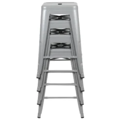 Flash Furniture 24" High Metal Counter-Height, Indoor Bar Stool - Stackable Set Of 4 19 Flash Furniture 24" High Metal Counter-Height, Indoor Bar Stool - Stackable Set Of 4 -Flash Furniture GUEST f69813cc d240 4e0e b391 0d59a4e3bb28