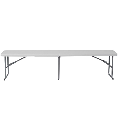 Flash Furniture 10.25''W X 71''L Bi-Fold Granite White Plastic Bench With Carrying Handle 6 Flash Furniture 10.25''W X 71''L Bi-Fold Granite White Plastic Bench With Carrying Handle - Image 6
