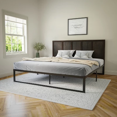 Flash Furniture Oliver Paneled Wooden Adjustable Headboard For Universal Metal Bed Frames 2 Flash Furniture Oliver Paneled Wooden Adjustable Headboard For Universal Metal Bed Frames - Image 2