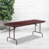 Flash Furniture 6-Foot Mahogany Melamine Laminate Folding Banquet Table
