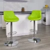 Flash Furniture Contemporary Vinyl Bucket Seat Adjustable Height Barstool With Diamond Pattern Back And Chrome Base