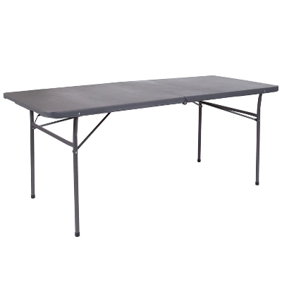 Flash Furniture 6-Foot Bi-Fold Plastic Banquet And Event Folding Table With Carrying Handle 11 Flash Furniture 6-Foot Bi-Fold Plastic Banquet And Event Folding Table With Carrying Handle - Image 11