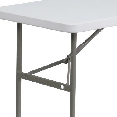 Flash Furniture Elon 4-Foot Granite White Plastic Folding Table - Set Of 5 4 Flash Furniture Elon 4-Foot Granite White Plastic Folding Table - Set Of 5 - Image 4