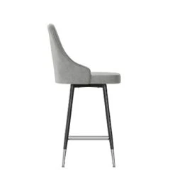 Flash Furniture Commercial Gray LeatherSoft Counter Height Stools With Chrome Accents - 2 Pack 18 Flash Furniture Commercial Gray LeatherSoft Counter Height Stools With Chrome Accents - 2 Pack -Flash Furniture GUEST fb0d202d bf32 4850 a6d3 95f97f65946f