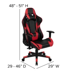 Flash Furniture X20 Gaming Chair Racing Office Ergonomic Computer PC Adjustable Swivel Chair With Fully Reclining Back In Red LeatherSoft 15 Flash Furniture X20 Gaming Chair Racing Office Ergonomic Computer PC Adjustable Swivel Chair With Fully Reclining Back In Red LeatherSoft -Flash Furniture GUEST fc54d135 e396 45b2 9482 01a7d67f6d65