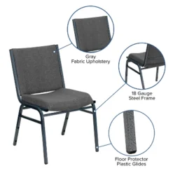 Flash Furniture HERCULES Series Heavy Duty Gray Fabric Stack Chair 11 Flash Furniture HERCULES Series Heavy Duty Gray Fabric Stack Chair -Flash Furniture GUEST fc7dde44 6e9a 444f a6ec 03c84a805135