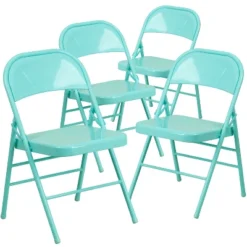 Flash Furniture 4 Pack HERCULES COLORBURST Series Triple Braced & Double Hinged Metal Folding Chair 28 Flash Furniture 4 Pack HERCULES COLORBURST Series Triple Braced & Double Hinged Metal Folding Chair -Flash Furniture GUEST fd9488f3 d4da 4b1b 8a65 5420ad629026