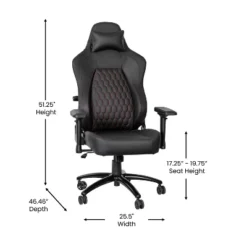 Flash Furniture Falco Ergonomic High Back Adjustable Gaming Chair With 4D Armrests, Headrest Pillow, And Adjustable Lumbar Support 28 Flash Furniture Falco Ergonomic High Back Adjustable Gaming Chair With 4D Armrests, Headrest Pillow, And Adjustable Lumbar Support -Flash Furniture GUEST fdea898a c4ce 41dd a510 e80e285a8636