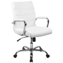 Flash Furniture Mid-Back Executive Swivel Office Chair With Metal Frame And Arms 29 Flash Furniture Mid-Back Executive Swivel Office Chair With Metal Frame And Arms -Flash Furniture GUEST fe6fbcb2 f954 4e5a a08c 2e980eff2bf4