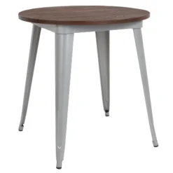Flash Furniture 30" Round Metal Indoor Table With Rustic Wood Top 8 Flash Furniture 30" Round Metal Indoor Table With Rustic Wood Top -Flash Furniture GUEST ff7a00b6 e19b 4ce4 8994 27f5e207a1b9